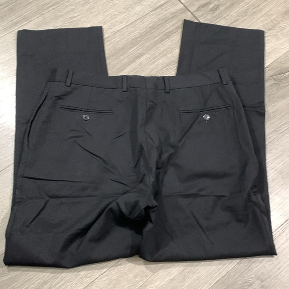 Tommy Hilfiger 100% Wool Flat Front Black Slacks       size 36 - Picture 3 of 10